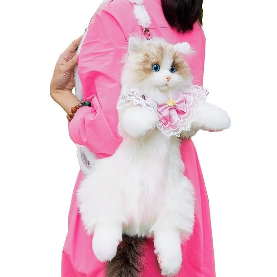 Amazon.co.jp: Chongker リアルな猫の形のバックパック – 手作り